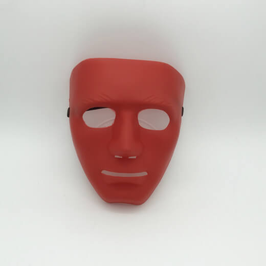 Red Blank Face Mask