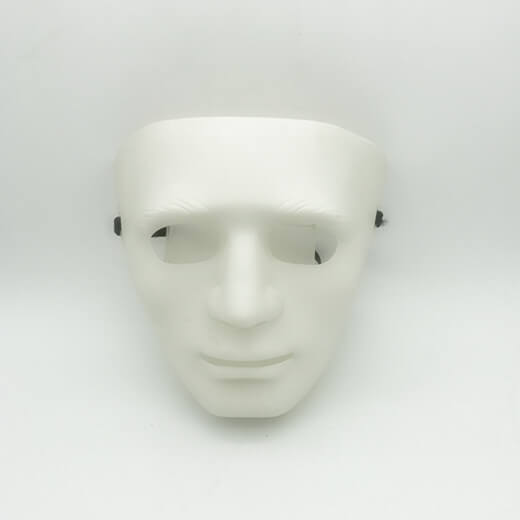 White Blank Face Mask