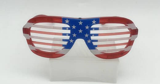 USA National Holiday Window Blinds Glasses