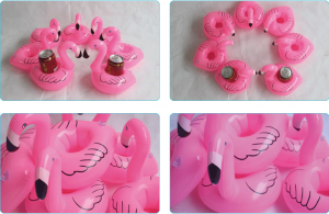 Child Inflatable Toy Flamingo Drink Cup Holder