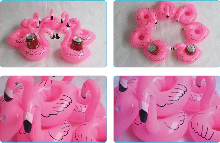 Child Inflatable Toy Flamingo  Drink Cup Holder