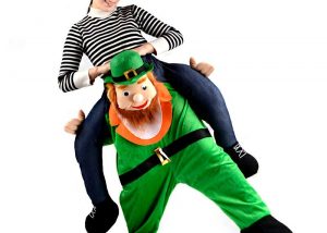 Carry Me Leprechaun Piggy Back St Patricks Day Mascot Costume