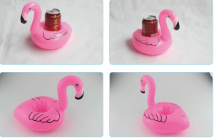 Child Inflatable Toy Flamingo Drink Cup Holder