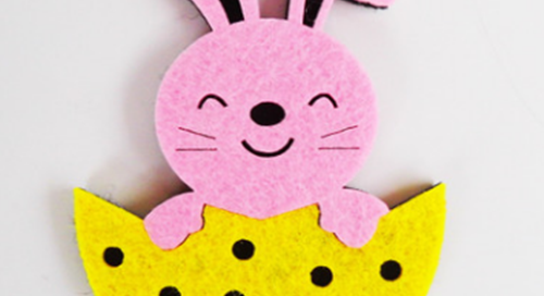 Non Woven Easter Bunny Rabbit Easter Day Wall Decoration