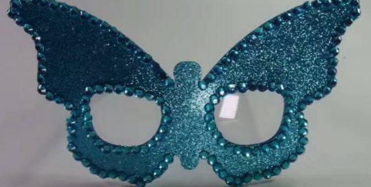 Blue Butterfly Eye Glasses Mask Christmas Party Glasses
