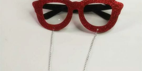 Xmas Party Glasses Suplies Red Reindeer Eye Glasses