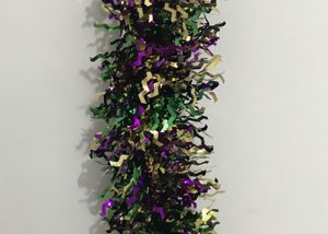 3.5" X 9' Mardi Gras Sqiggly Tinsel Garland Mardi Gras Supplies