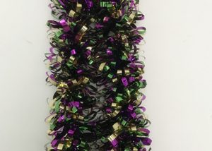 4" X 9' Mardi Gras Tinsel Bow Garland Mardi Gras Ball Garland