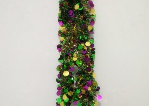 Mardi Gras Garlands Metallic PGG Dot Tinsel Garland