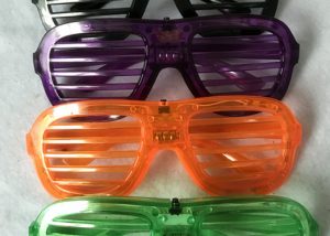 Halloween Light Up Glasses Green Purple Black Orange Window Shades