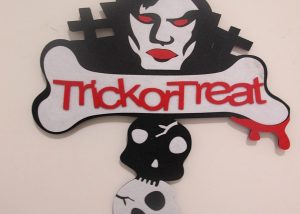 Halloween Home Decoration Non Woven Trick or Treat Holloween Words