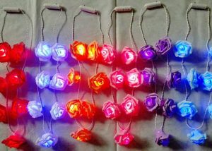 Hawaii Leis Party Leis Flowers LED Ligthing Up Luau Party Decorations