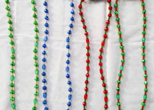 Flashing Light Up LED Bead Necklaces Lighting Party Blue Red Green Beads