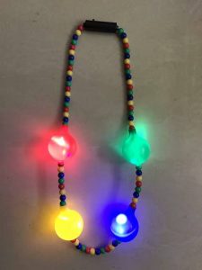 Happy Birthday Party Flashing Light Up LED Bead Necklaces