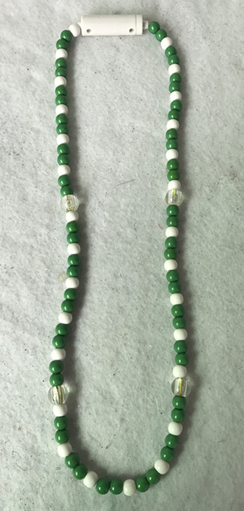 Flashing Light Up LED Bead Necklaces Lighting Party White Green  St. Patrick Beads