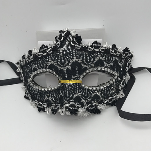 Mardi Gras Costumes Mardi Gras Black Lace Mask with Ribbon