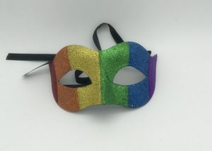 Rainbow Glitter Mardi Gras Masquerade Masks