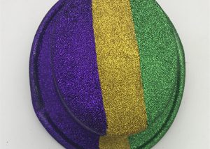 Multi-style PGG Stripe Mardi Gras Glitter Hats Plastic Glitter Party Hats