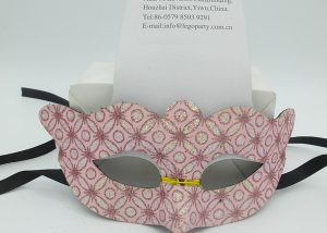 Valentine's Day Party Mask Pink Mask W Printing Flowers