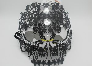 Teschio Black Masquerade Masks for Venetian Masquerade