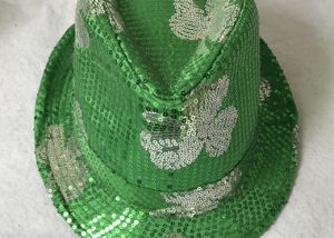 St.Patrick Sequin Hats with Green Shamrocks Patrick Day Supplies