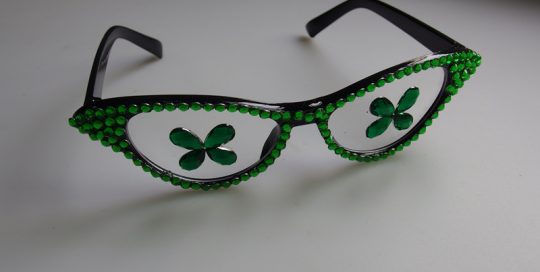 Party Nerd Glasses St. Patrick Irish Eye Glasses with Shamrock