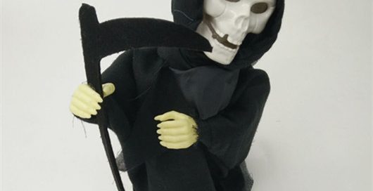 Buy Affordable Halloween Toy Halloween Skull Hanger with Black Clothe