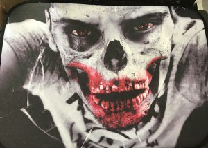 Lighting Halloween Bath Carpet Rug w LED Lighting Skull Blood Mouth