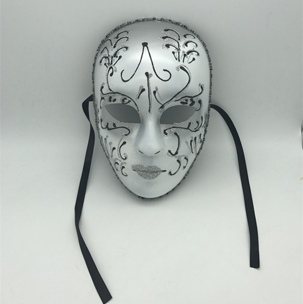 Venetian Masks - Silver Carnival - Full Face Mask - VENETIAN MASKS