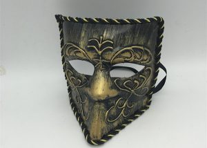 Venetian Mask Bauta Venice Mask Gold Masquerade Mask for Men