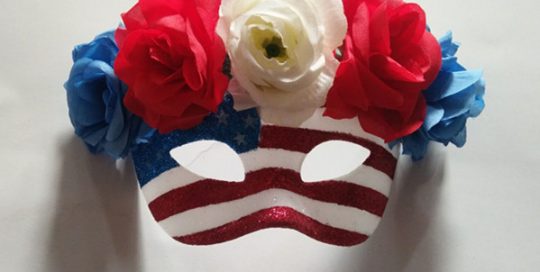 Masquerade Mask Blue Red White Masks Patriotic Costume Acessories