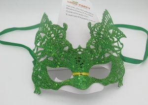 Mardi Gras Party In New Orleans Green Filigree Masks