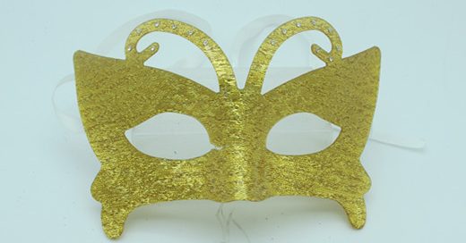 Gold Acylic Masks Butterfly FDL Mask Masquerade Party Ball