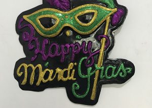 20" X 19" Happy Mardi Gras Sign Mask Deco Outdoor Wall Decoration