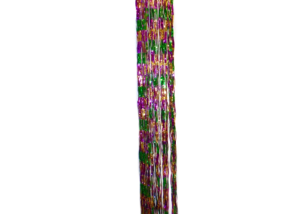 Purple Green Gold Tinsel Spiral Column Mardi Gras