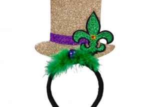 Mardi Gras Glitter Top Hat Headband For Mardi Gras Party