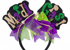 Mardi Gras Words Glitter Headband For Mardi Gras Fancy Costume