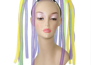 Light Up Mardi Gras Mesh Tubes Headband