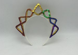 Adult Rainbow Sequin Headband for Costume Fancy Dress