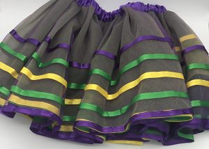 12 Inch 4 Layer Mardi Gras TuTu For Mardi Gras Costume