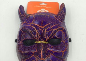 Halloween Scary Mask Purple Devil Mask with Pulse Vein