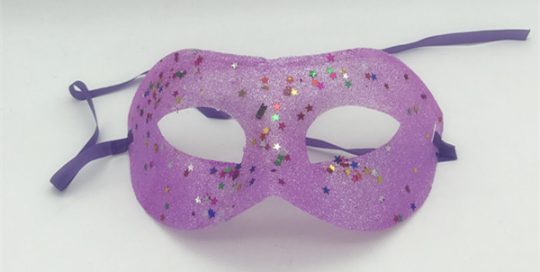 Glitter Eye Mask with Star Sequins For Masquerade Party