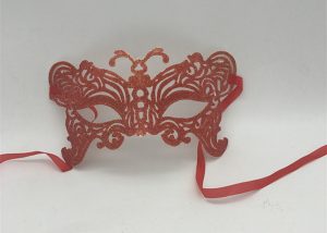 Red Butterfly Mask Glitter Eye Mask