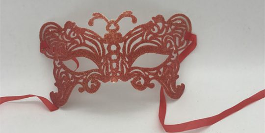Red Butterfly Mask Glitter Eye Mask