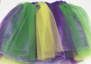 12 Inch Adult and Teen Veil Layer Mardi Gras TuTu