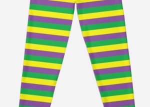 37 In X 13In PGG Stripped Leggings Mardi Gras Costume