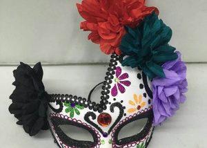 Day of The Dead Masque Mexican Red White Black Men Mask