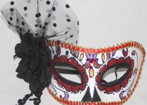 Sugar Skull White Phantom Half Mask