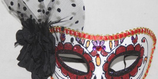 Sugar Skull White Phantom Half Mask