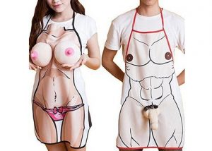 Bachelorette Party Apron Women Boob Men Matt Satin Novelty